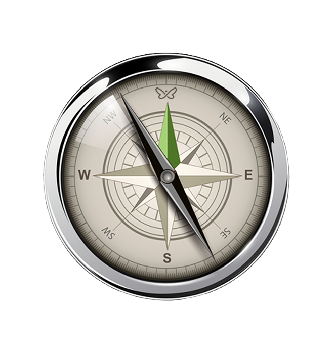Compass with the Innovation icon being true north