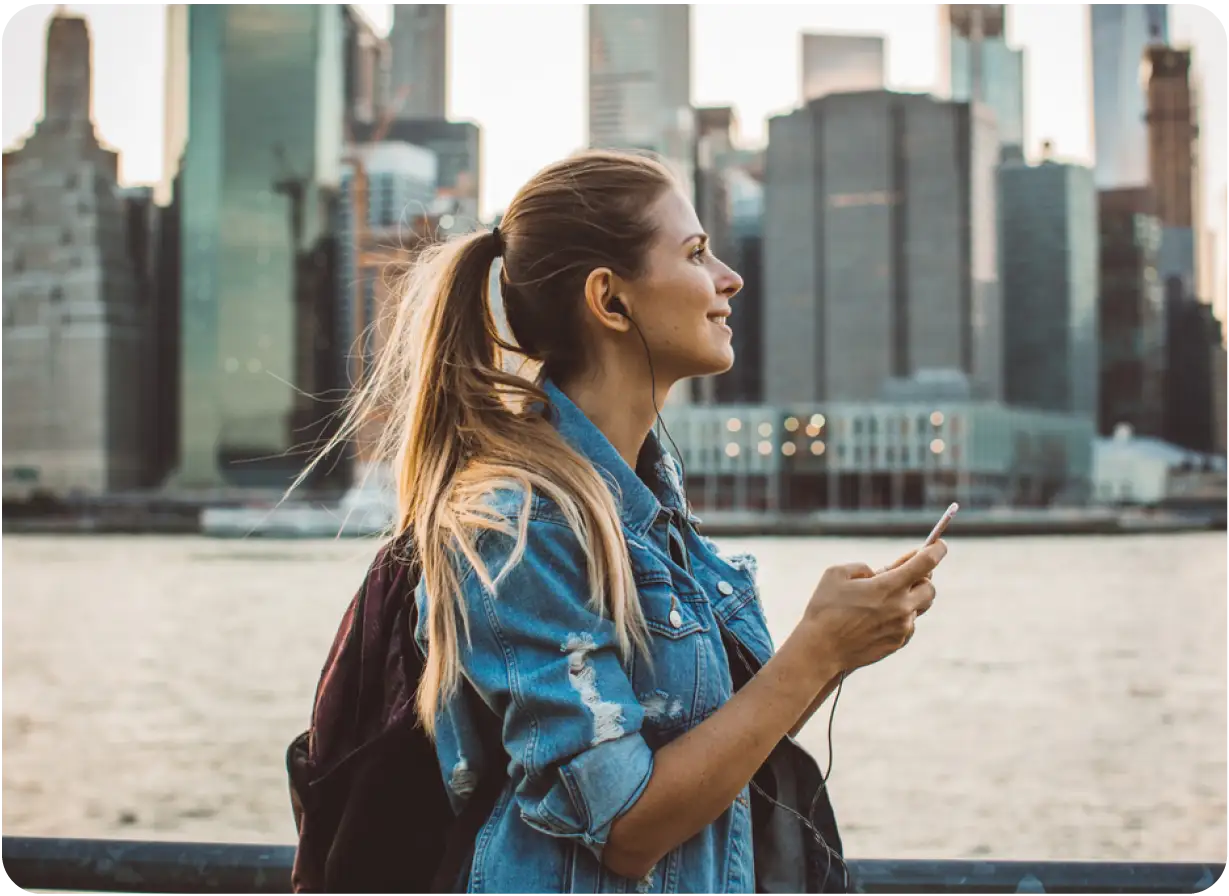 Woman Sight-Seeing in NYC