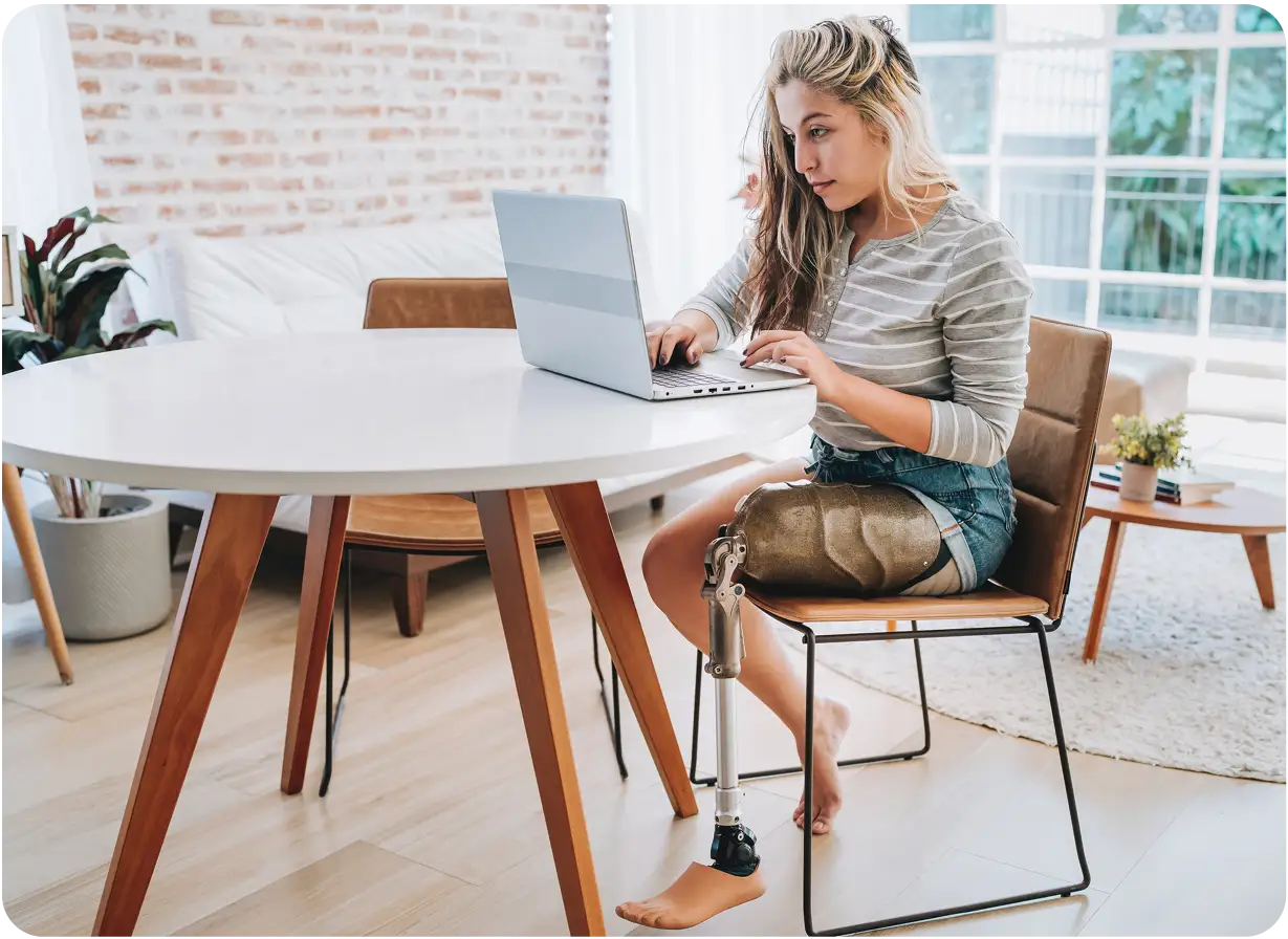 Woman Typing on Computer
