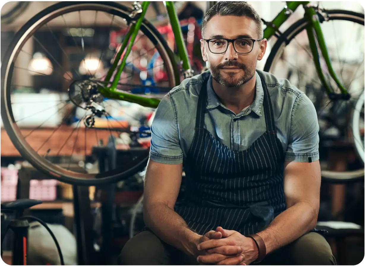 Man in a Bike Shop
