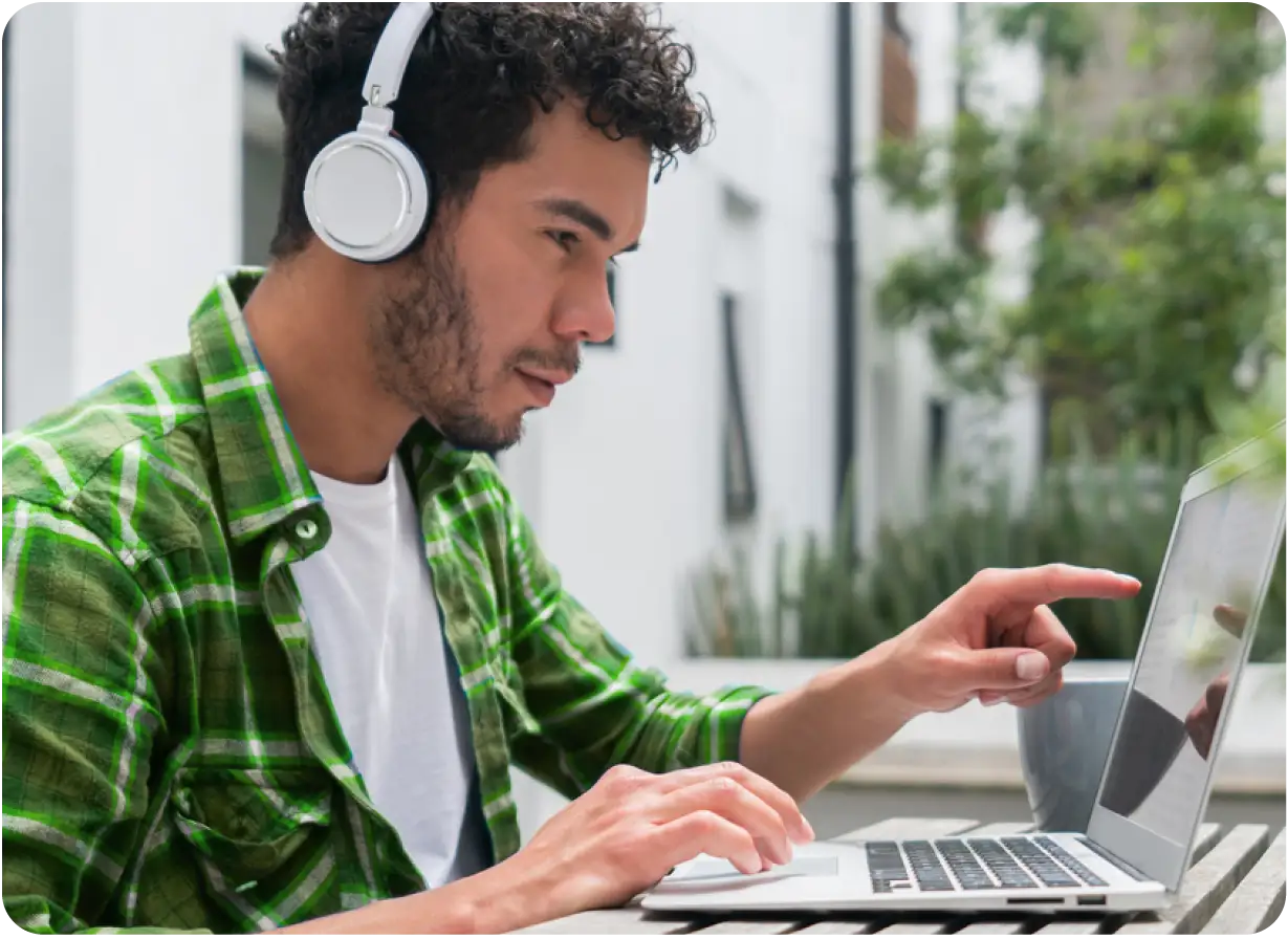 Man Looking at Computer Screen
