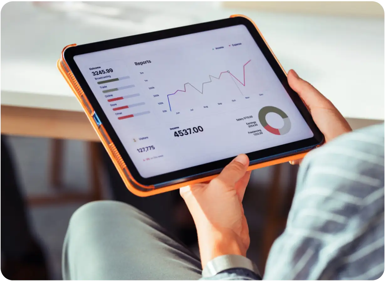 Tablet with Growth Chart