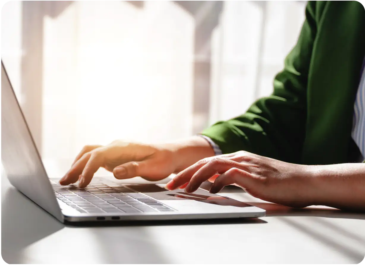 Fingers Typing on a Computer Keyboard