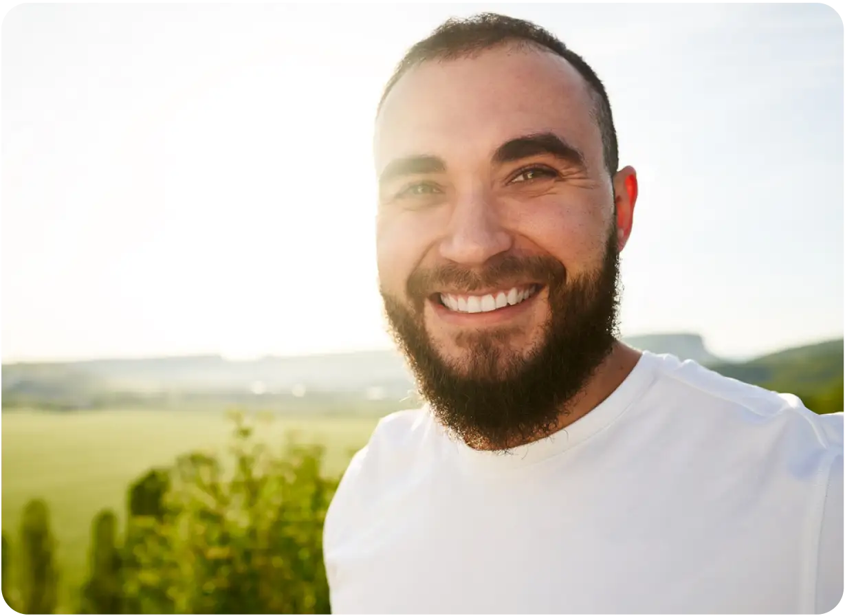 Happy Man Outdoors