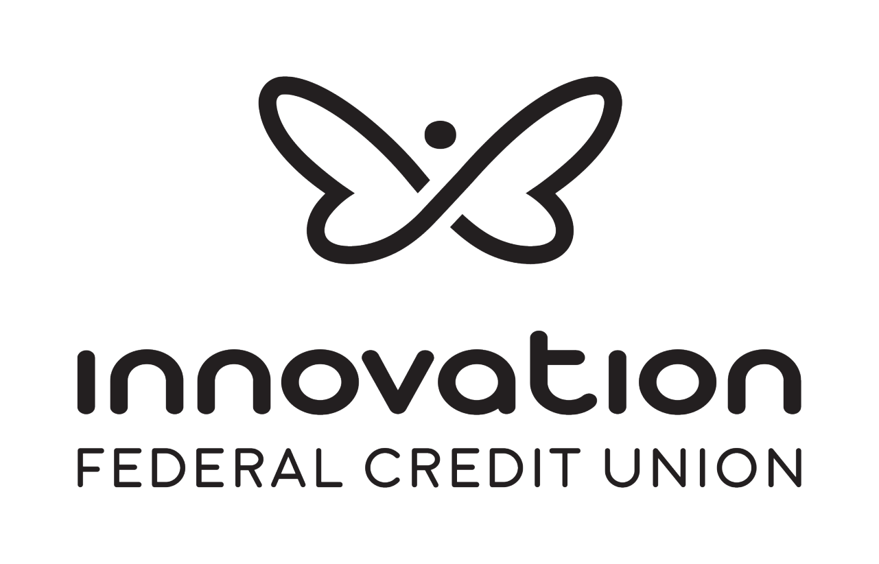 Innovation Credit Union black vertical logo