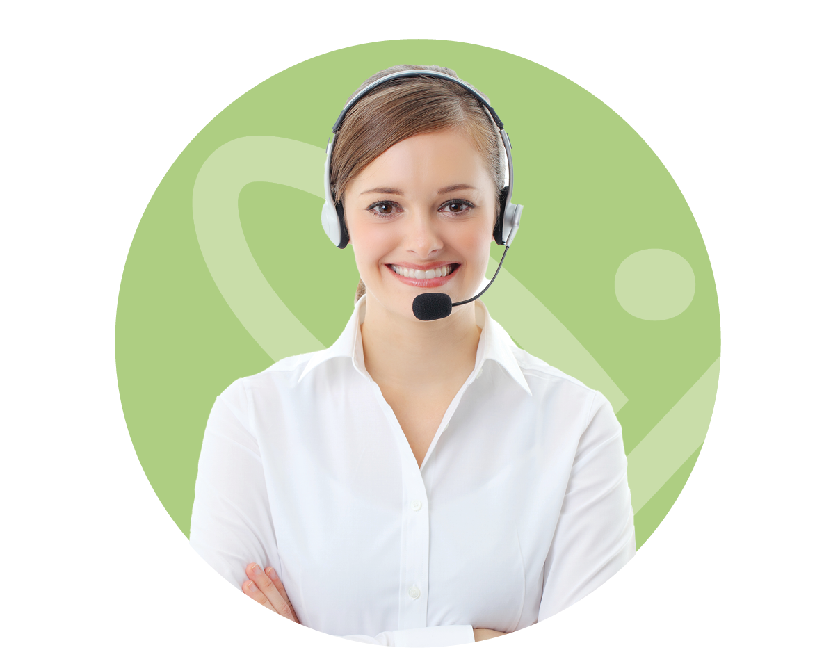 Female call centre representative