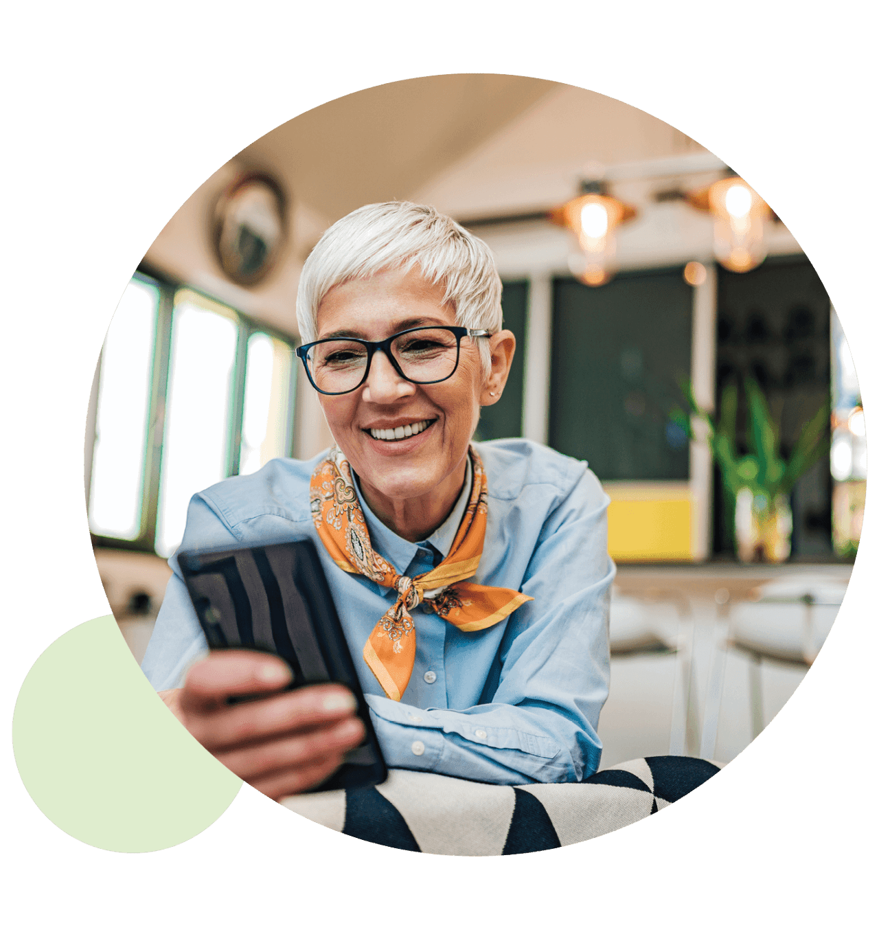 Senior woman looking at mobile phone