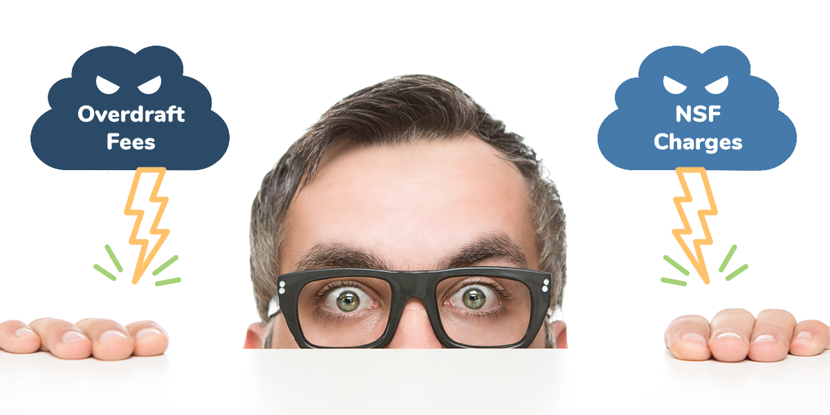 Man peeking over table with storm clouds looming overhead