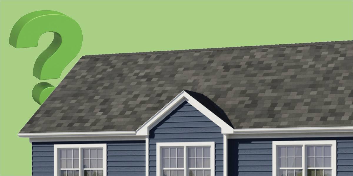 House with question mark behind it