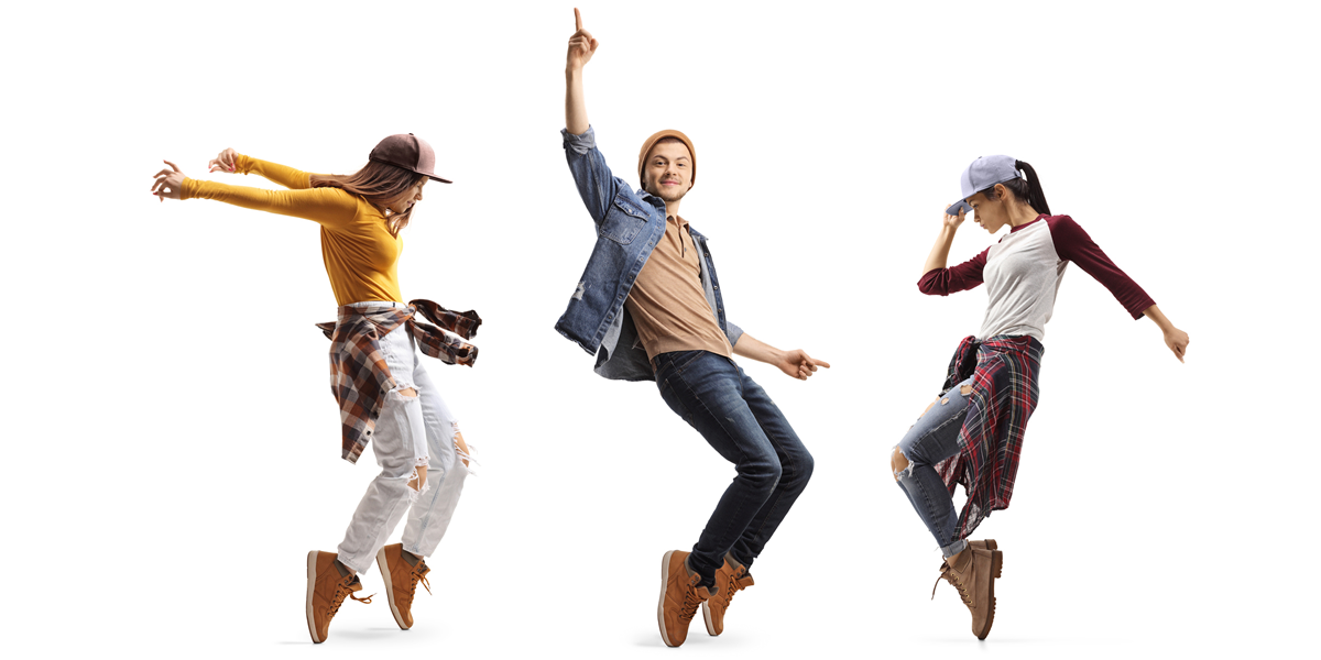 Young adults dancing