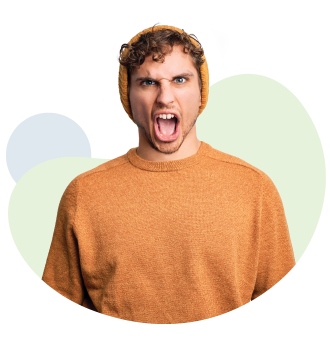 Angry man yelling